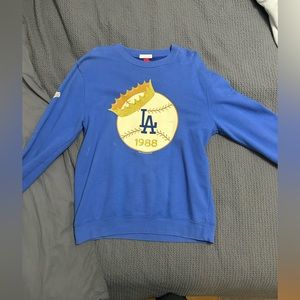 Mitchell & Ness Los Angeles Dodgers Crewneck Sweater - Size Large